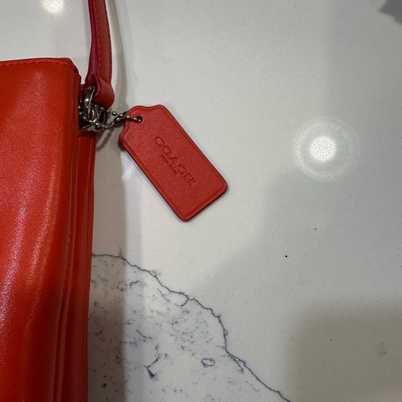 COACH Double-Zip Crossbody/Shoulder bag - orange leather - Picture 7 of 14